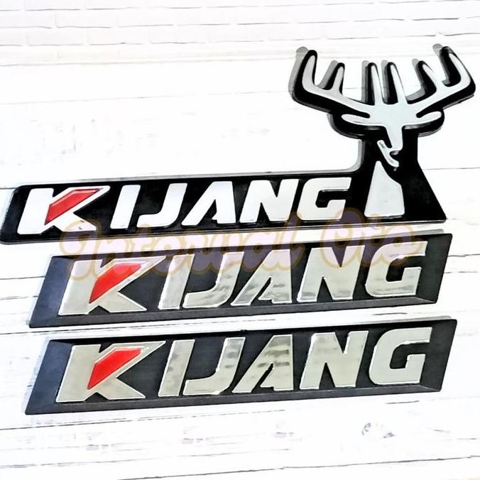 Paket Emblem Kijang Tanduk Mobil Kijang Gran Super Rover Logo Hitam Baru