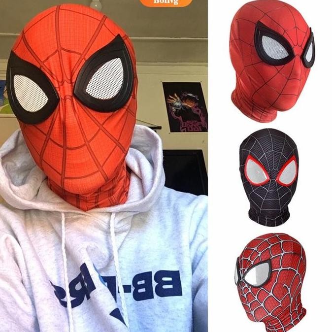 Spiderman Cosplay Mask untuk Anak -anak Dewasa Spiderman Superhero Halloween Costume