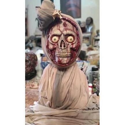 Topeng Pocong Latex half Mask Konten Prank Hantu Vidio Lucu