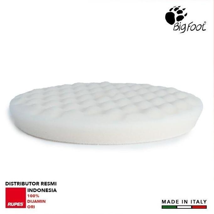 Busa Mesin Poles Mobil 5 inch - RUPES WF150S Waffle White Ultra Fine TERBAIK