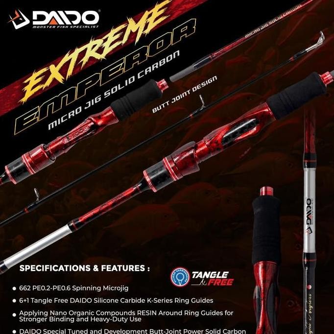 TERBARU - joran daido emperor extreme micro jig 662 198 cm