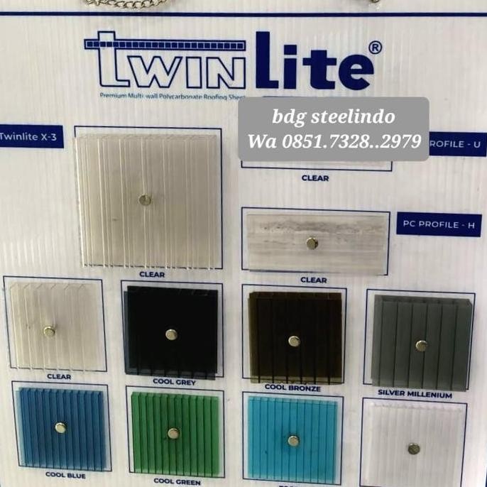 Atap polycarbonate twinnlite/ kanopi polikarbonat twinlite 5mm 1 roll WAR