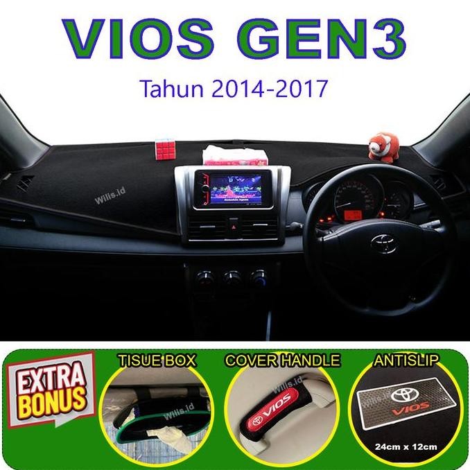 Cover Dashboard mobil Vios Gen3 Alas Dasbor Mobil Aksesoris