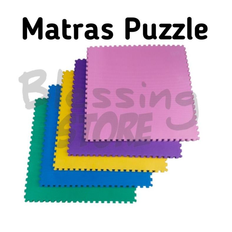 Karpet puzzle 90x90 tebal 2 cm isi 1 pcs matras puzzle/playmat/tikar/alas lantai/karpet lantai