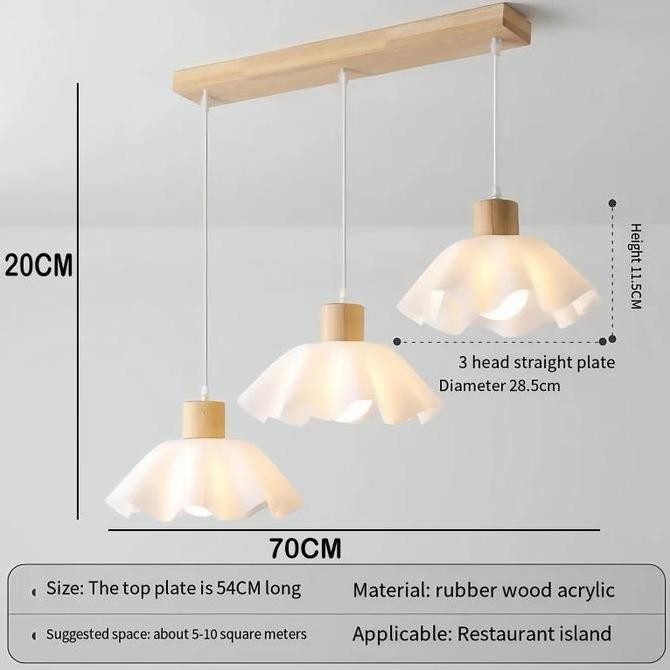 Minimalis Lampu Gantung Lampu Gantung Kelopak Yang Perlengkapan Pencahayaan Dekoratif Untuk Kamar Ti
