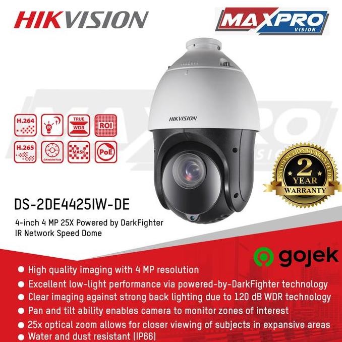 DB16 >> IP CAMERA PTZ HIKVISION DS-2DE4425IW-DE