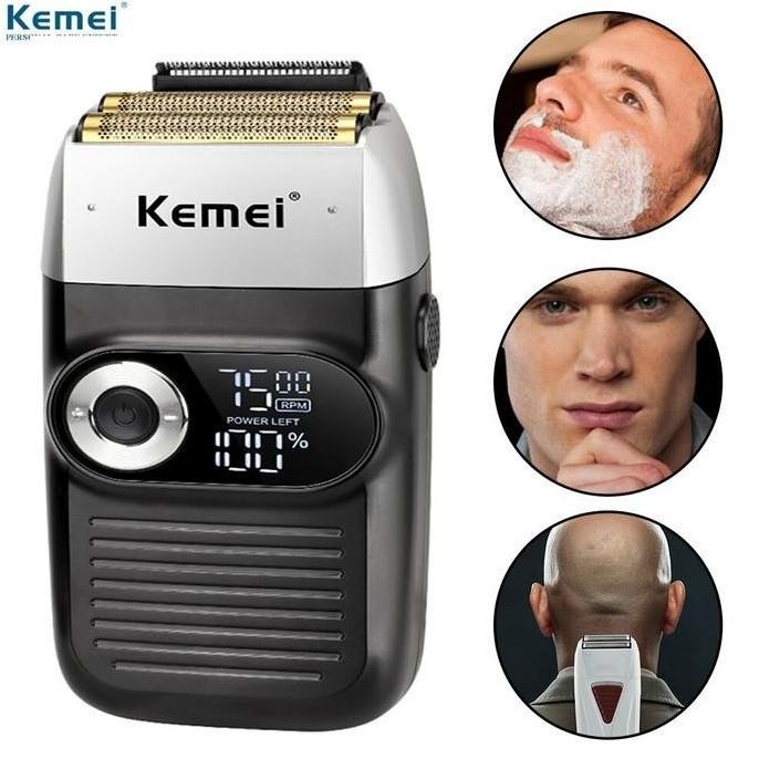 Cukur Jenggot Kumis Cukur Botak Kemei Cordless Shaver Kemei 2026