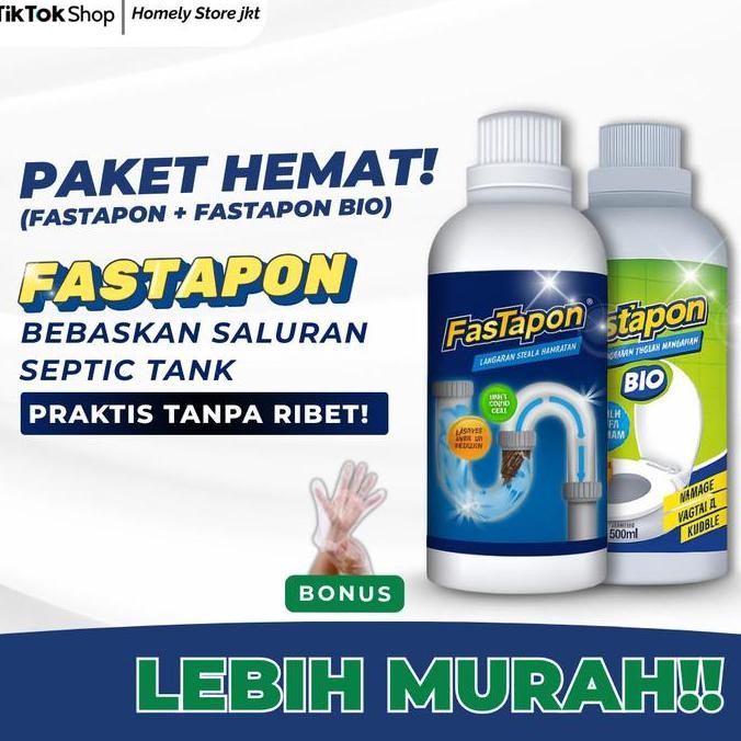( Paket Hemat ) Fastapon Anti Sumbat Dan Fastapon Bio Atasi Mampet Kain Ampuh