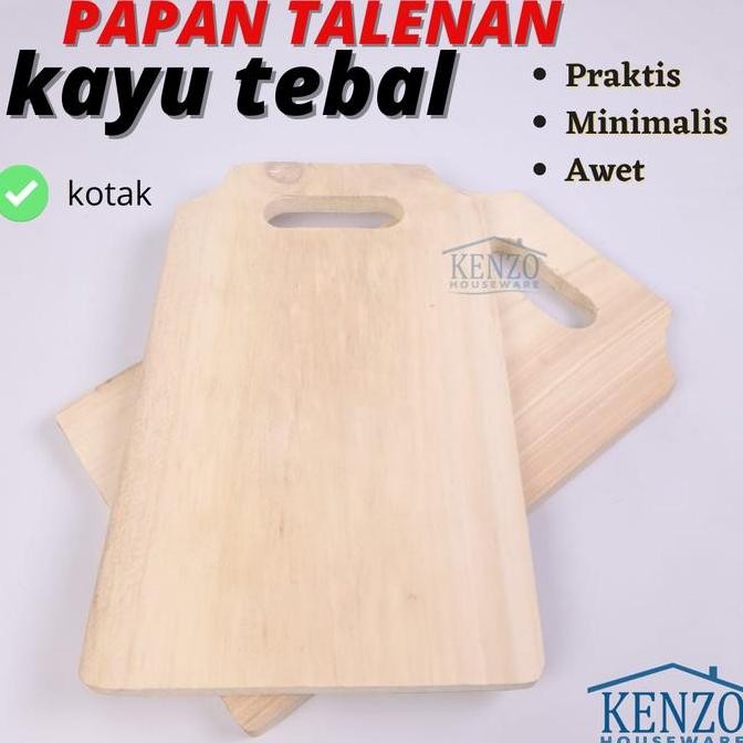 Talenan Kayu Besar Persegi Kotak