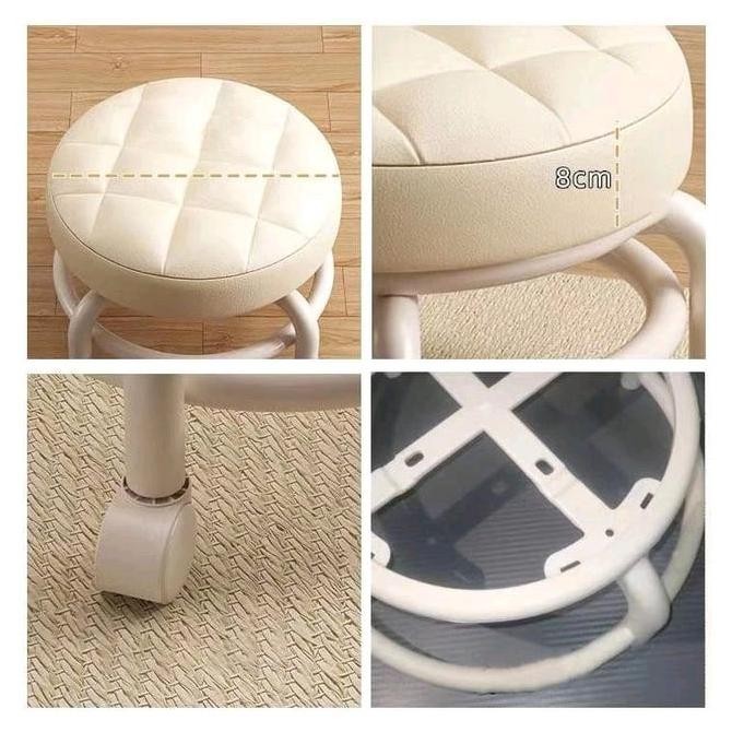 MB - Kursi roda santai bulat mini / bangku sofa busa kecil serbaguna