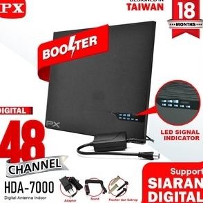LEGOLANT- Antena TV Indoor PX HDA 7000 Antena Smart Digital Analog Booster Indoor LED Bar