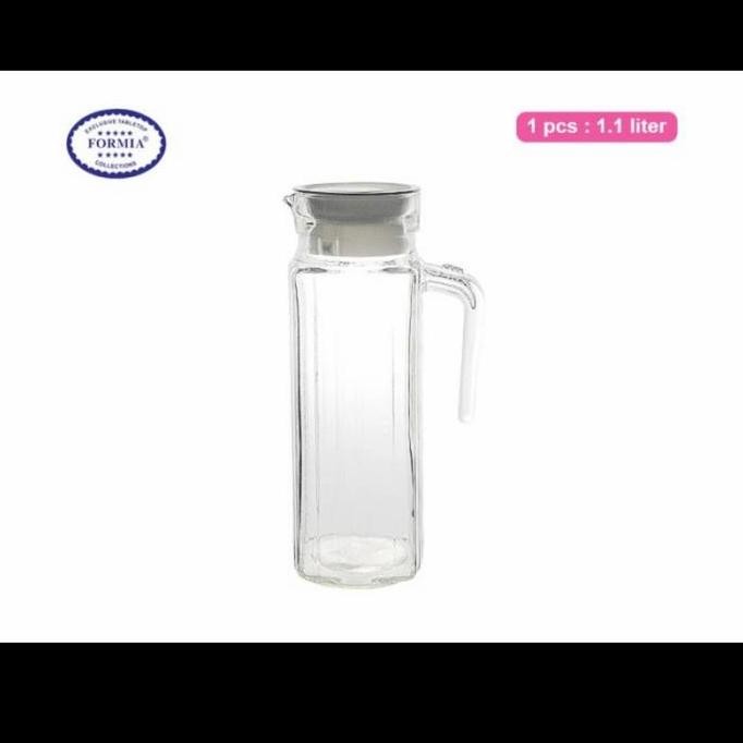 PITCHER WATERJUG TEKO AIR JUS KACA 1,1 LITER MERK FORMIA