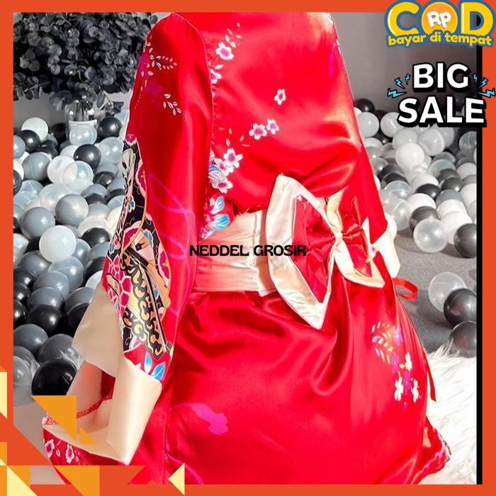 SET KIMONO WANITA  THONG DICETAK JEPANG COSPLAY LINGERIE  BY NEDDEL GROSIR