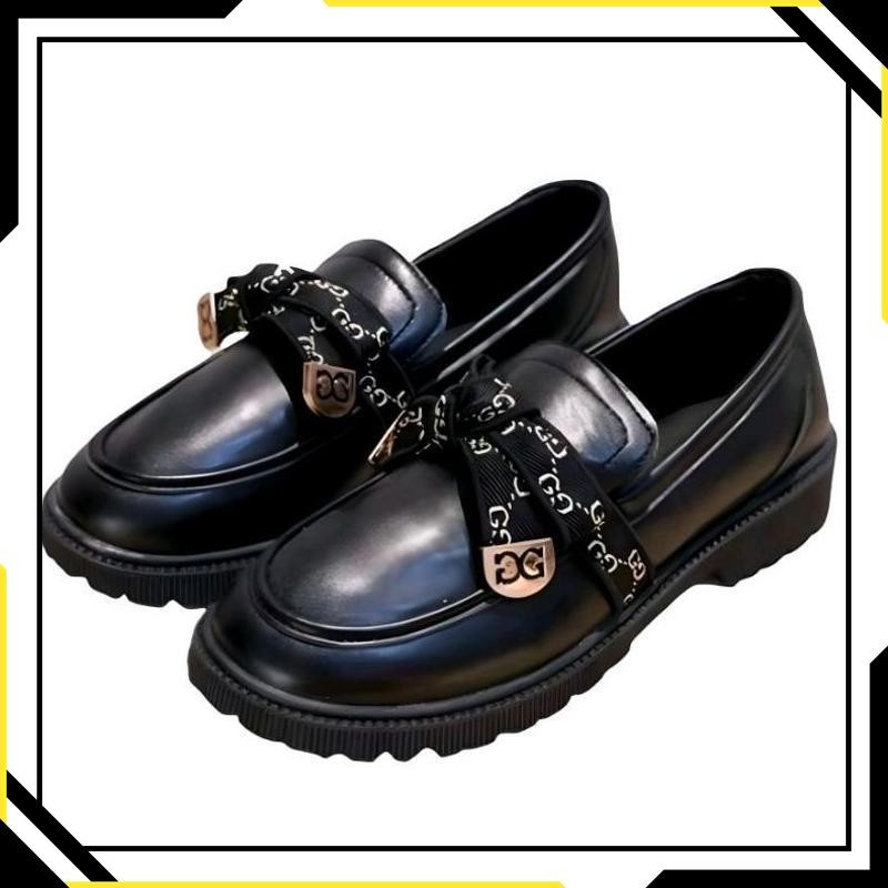 Termurah Sepatu Docmart Wanita Terbaru / Sepatu Loafer Wanita / Docmart Bow / Sepatu Flat Wanita Kor