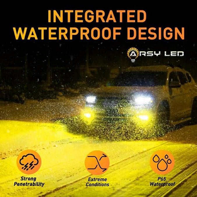 DB28>> ARSYLED 1 Biji Lampu Foglamp Led Csp Mobil Kuning - Brio Calya Sigra Xpander