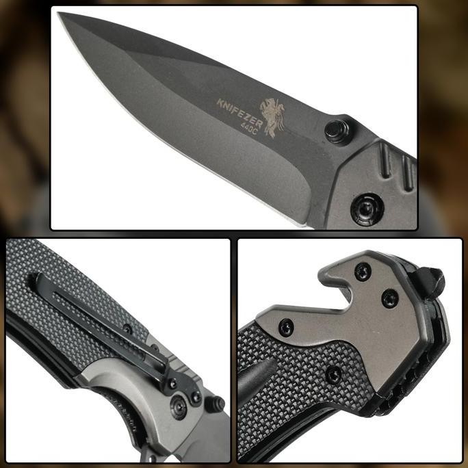 DF256>> Pisau Lipat Camping - Pisau Tactical Balisong - Pisau Tentara TNI