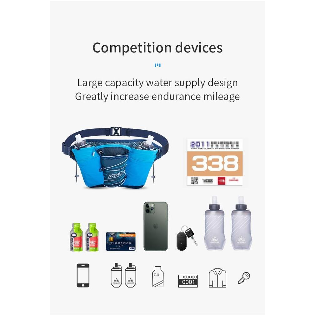 Aonijie W8104 Trail Running Waist Bag Tas Pinggang Lari Hydration Pack