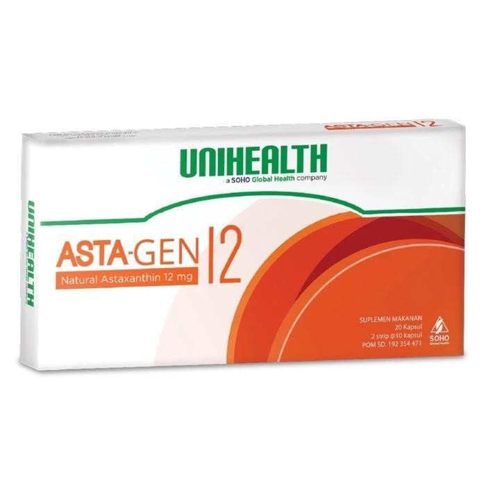 Astagen 12 Kandungan Astaxanthin 12mg Unihealth 30kapsul Antioksidan alami