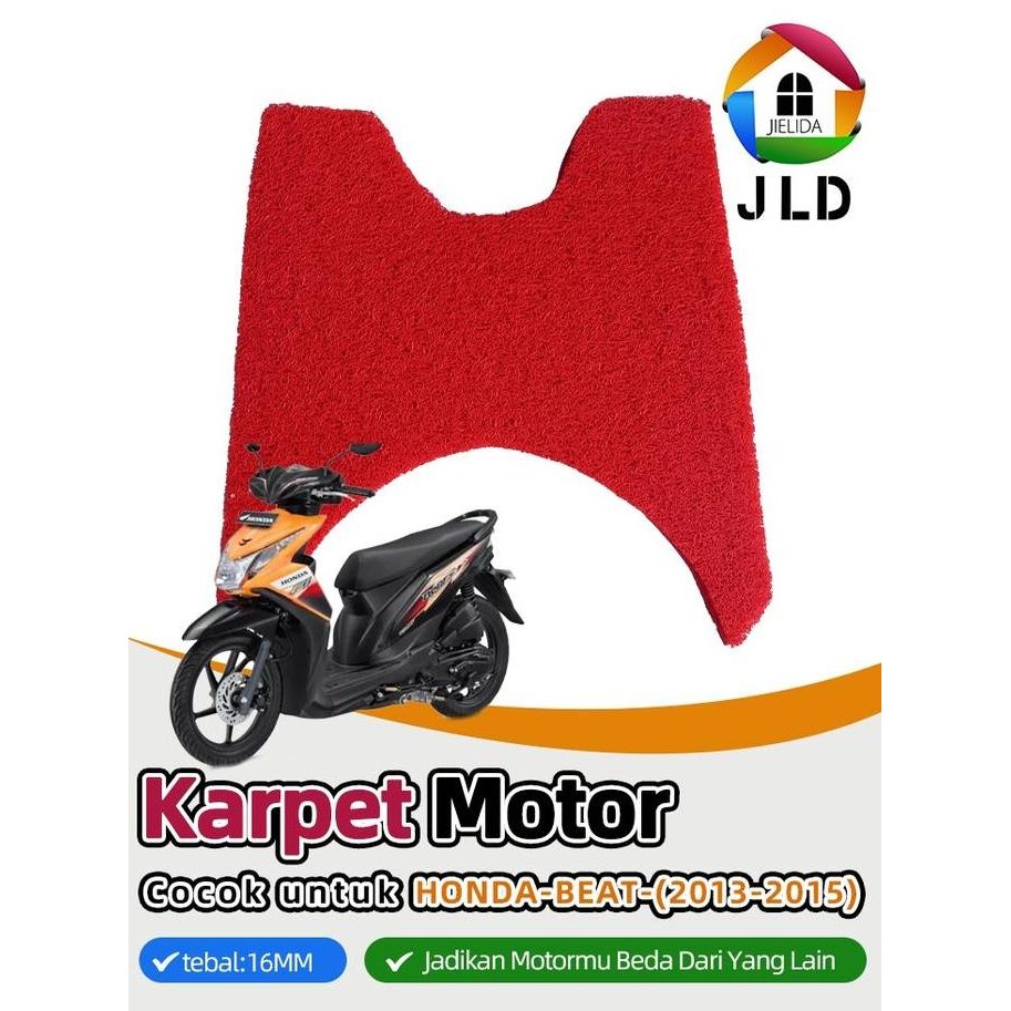 Jielida Karpet Motor Beat 2013-2015 Keset Beat Alas Kaki Motor Beat Karbu Mie Motif Print