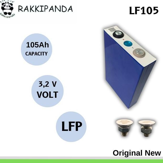 Rakkipanda Baterai Lifepo4 Prismatic 3.2V 105Ampere