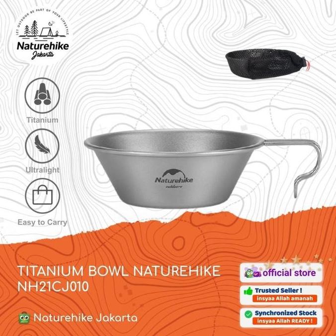 Mangkuk / Panci / Gelas Titanium Camping Naturehike Nh21Cj010