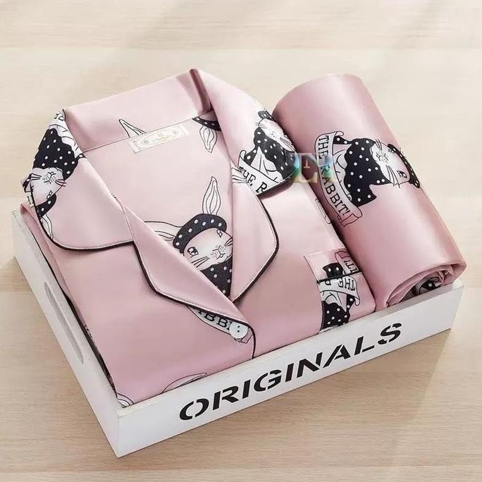 Lnr Shop Lokal Premium Piyama Perempuan Baju Tidur Wanita Dewasa Fit To Xxl Lengan Panjang Motif Dau