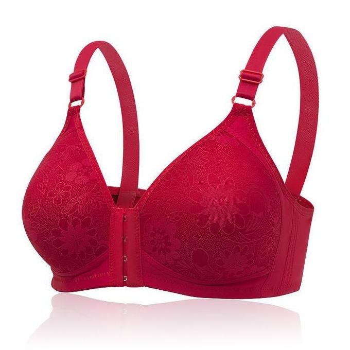 Bra Cup 3/4 Coverage Motif Bunga Bh Licin Big Size Jumbo Beha Tanpa Kawat Kait 4