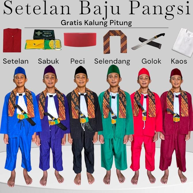 Baju Pangsi Anak Laki Laki Baju Pangsi Dewasa Baju Pangsi Betawi Baju Silat Baju Pangsi Lengkap