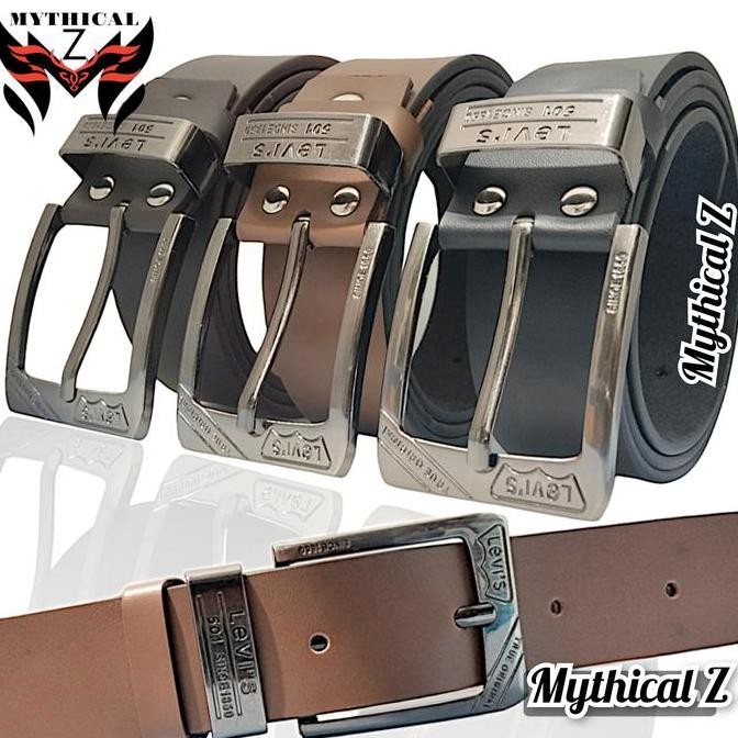 DF100 - sabuk KULIT murah size JUMBO 120/150/170/200cm model jarum GESPER pria