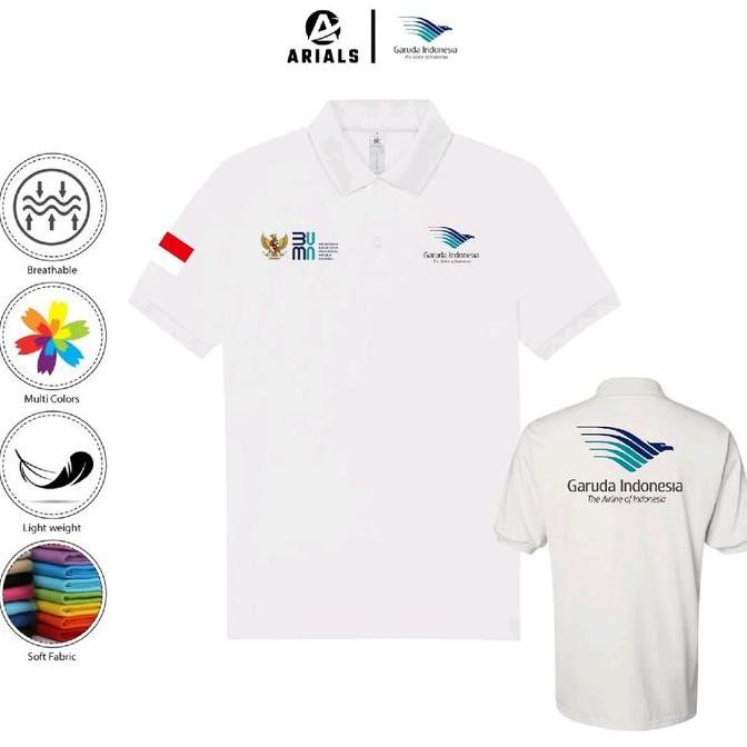 DI59 - Arials Polo shirt Baju Kaos Kerah Maskapai Garuda Indonesia Airlines