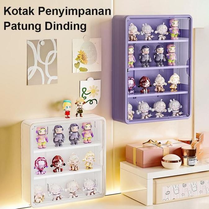CODRak pajangan mainan gantung akrilik/kotak pajangan kotak buta di dinding/kotak pajangan yang dipa
