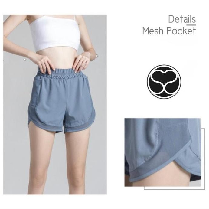 SecondShape - Daisy Shorts Celana Pendek Olahraga Wanita Running Fitne