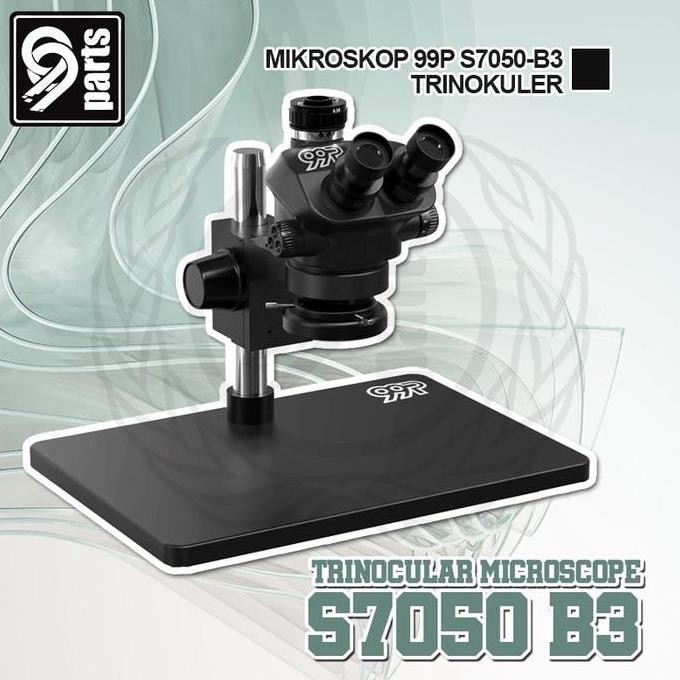 NIJIKU - Mikroskop Trinokuler 99P S7050 B3 + Lensa CTV Plus Lampu Mikroskop Original High Quality