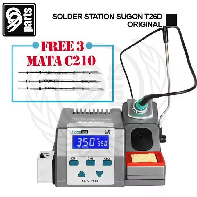 NIJIKU - Solder Station Sugon T26D FREE 3 Mata Solder Sugon C210 / Soldering Station Sugon T26D