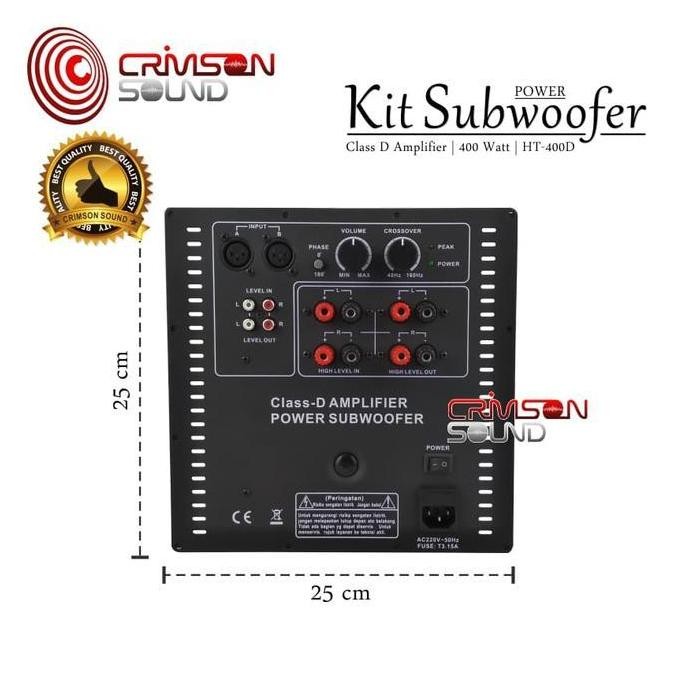 Power Kit Subwoofer Aktif 400 Watt Class D Ht-400D