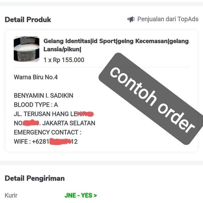 Gelang Identitas|id Sport|gelng Kecemasan|gelang Lansia/pikun|