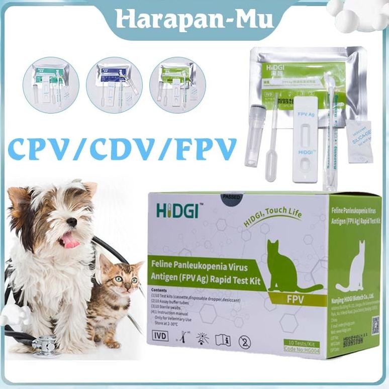 UGNDA Alat Test Virus Panleukopenia Pada Kucing / Test Kit Fpv Fpv Cdv Cpv Dog Tes Kit
