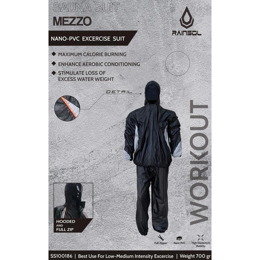 Sauna Suit Mezzo | Baju Sauna | Jaket Sauna | Setelan Sauna | Original