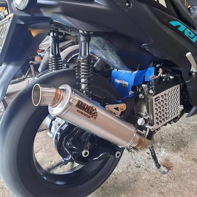 * WRC knalpot type wr 7 long aerox free request 100% WRC original *