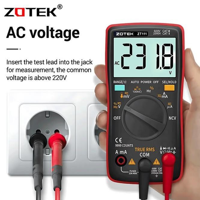 Avometer Digital Zotek Zt111 - Multitester Digital Zt111 Original