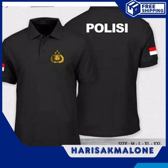 BERKUALITAS TINGGI KAOS POLO SHIRT TSHIRT BAJU KERAH DISTRO POLISI POLOS CUSTOM INDONESIA PRIA WANIT