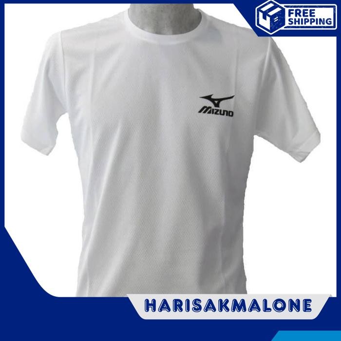 BERKUALITAS KAOS TSHIRT BAJU OBRAL MURAH COMBED 30S DISTRO LOGO KECIL MIZUNO POLOS CUSTOM INDONESIA 