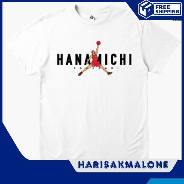 TERBARU KAOS TSHIRT BAJU OBRAL MURAH COMBED 30S DISTRO HANAMICHI SAKURAGI AIR JORDAN POLOS CUSTOM IN