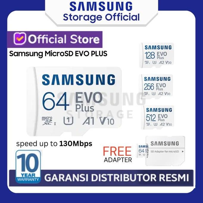 Samsung MicroSD Evo Plus 32GB 64GB 128GB 256GB 512GB 1TB Memory card