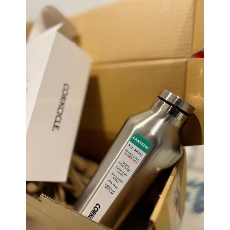 GRACE CORKCICLE CANTEEN 9OZ - STEEL