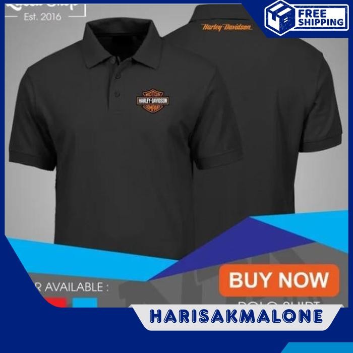 EKSKLUSIF KAOS POLO SHIRT TSHIRT BAJU KERAH DISTRO HARLEY DAVIDSON POLOS CUSTOM INDONESIA PRIA WANIT