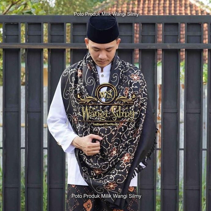 Sorban Kashmiri Premium SULAM Made in India - Sorban SULAM Hitam Panjang 2 Meter - Sorban Haji Umroh