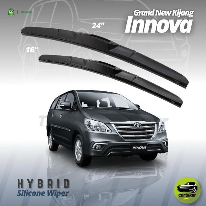 Wiper Frameless Toyota Innova Lama Old Karet Kaca Mobil Silicon Hybrid