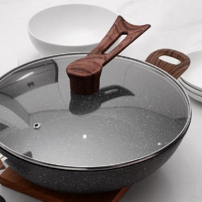 Idealife Wok Cookware Panci Wajan 32Cm Il-32Wk | Wok Pan 32 Cm