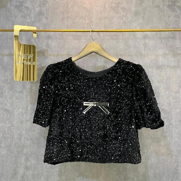Sequin Glitter Top Premium Blouse Atasan Wanita